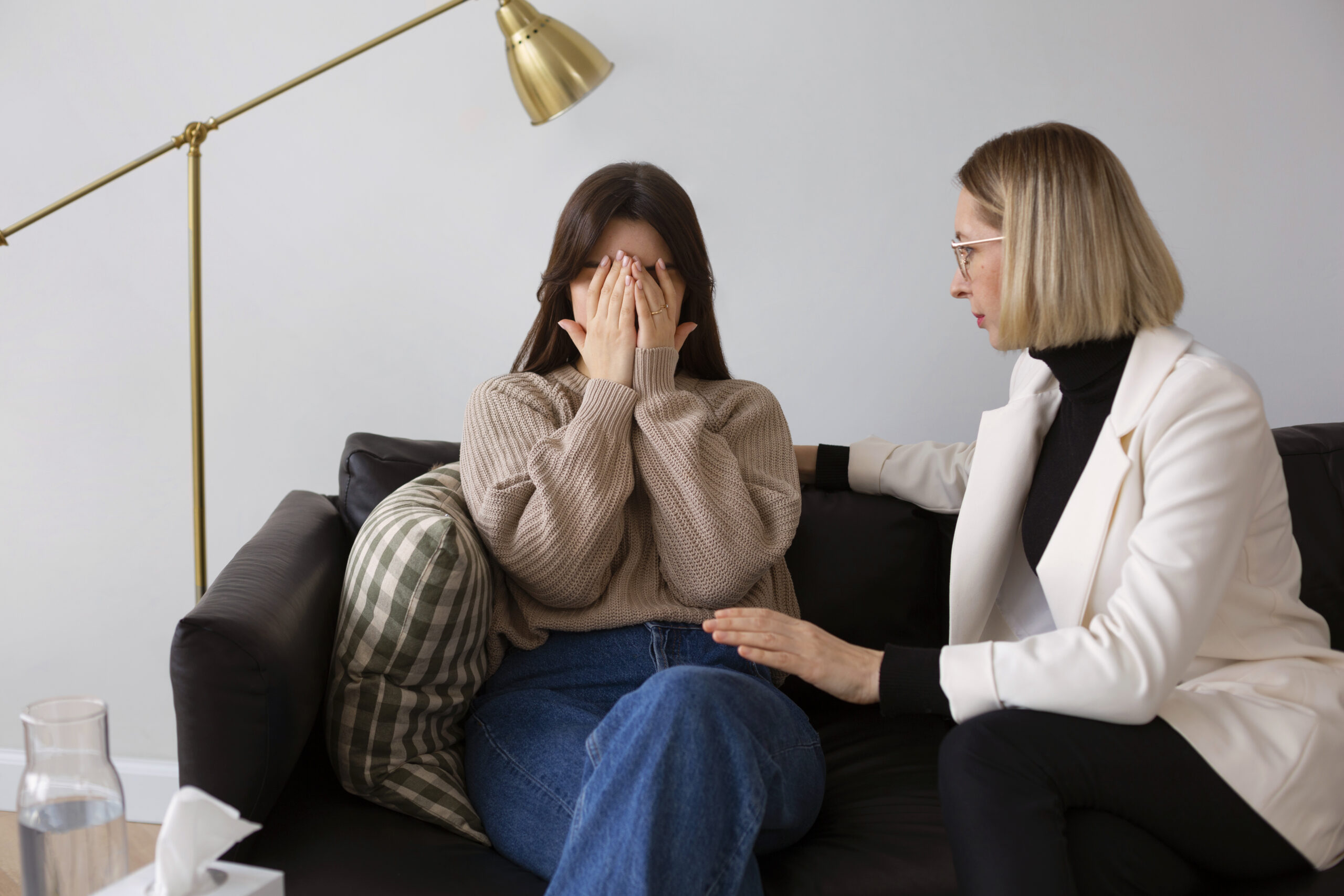 Person speaking with a therapist